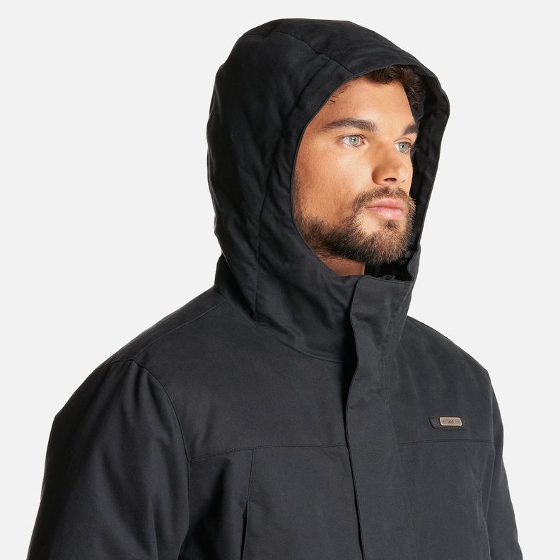 Chaqueta Hombre Peumo Canvas Hoody Jacket Negro Lippi-4