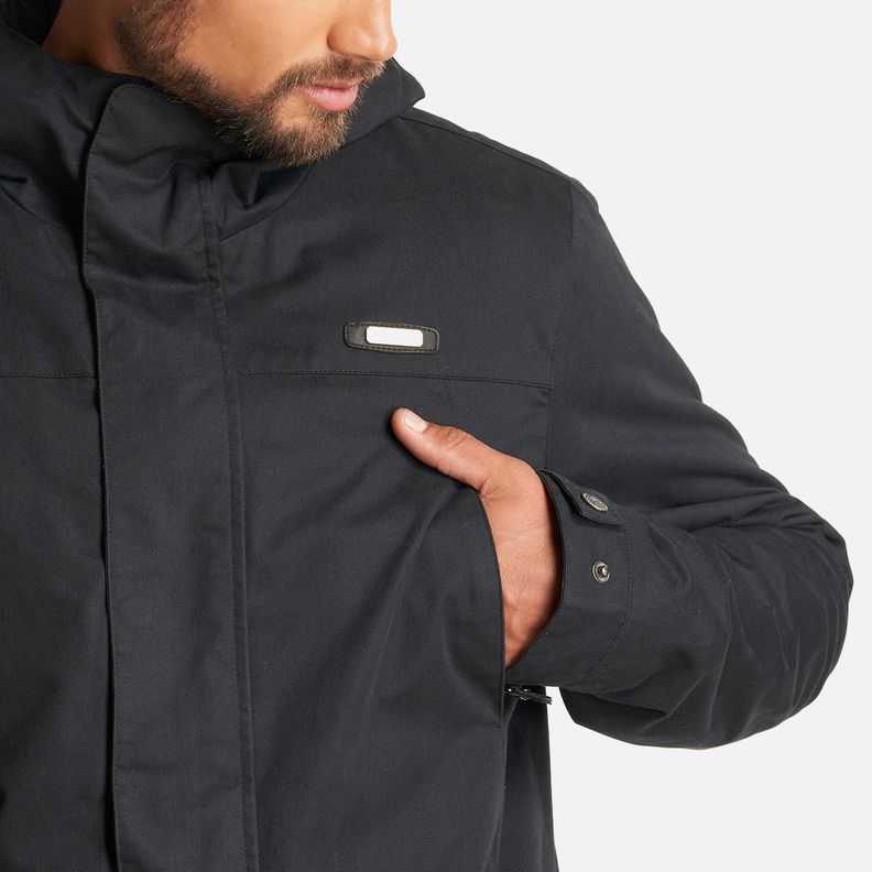 Chaqueta Hombre Peumo Canvas Hoody Jacket Negro Lippi-5