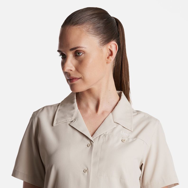 Camisa Mujer  Murallon Q- Dry Shirt Crema Lippi-4