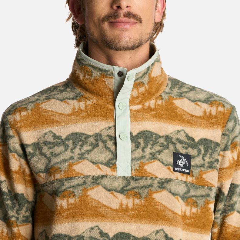 Polerón Hombre Tokerau Print Mostaza Haka Honu I25-3