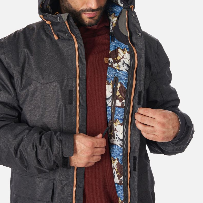 Chaqueta Hombre Perro Guapo Negro Haka Honu I22-2