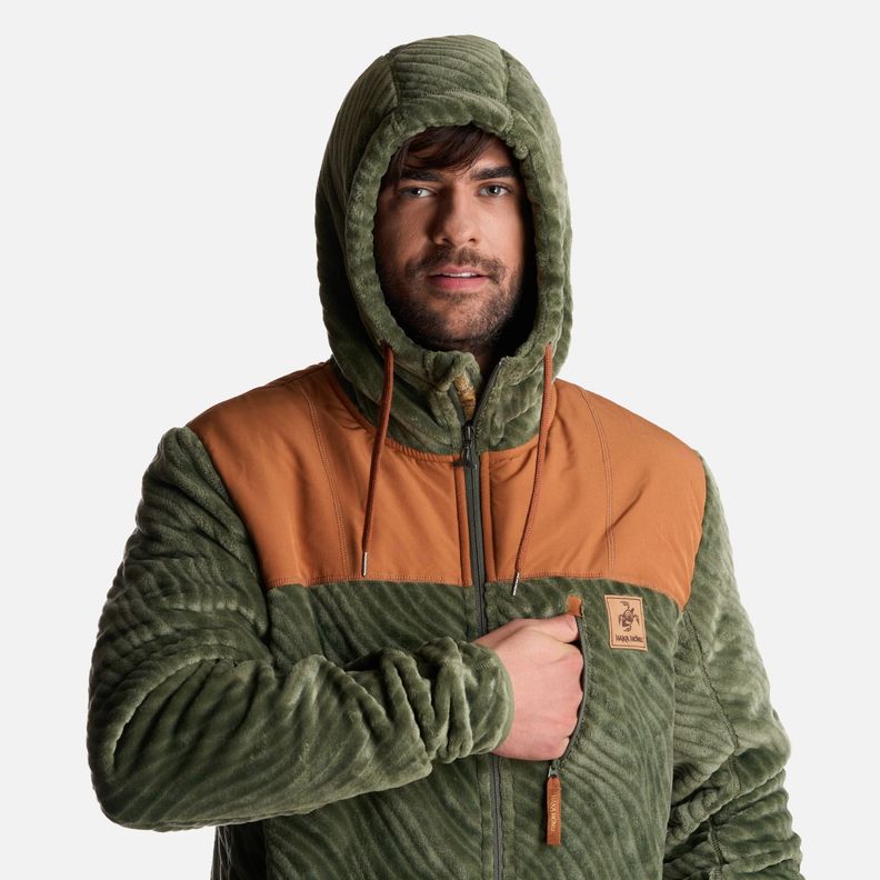 Poleron Hombre Polaroid Verde Grisaceo Haka Honu-4