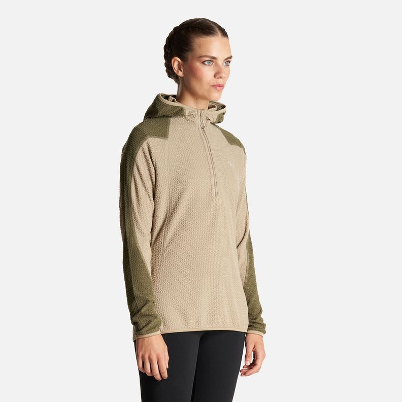 Poleron Mujer Jacaranda Nano-F 14 Zip Hoody Verde Lippi-1