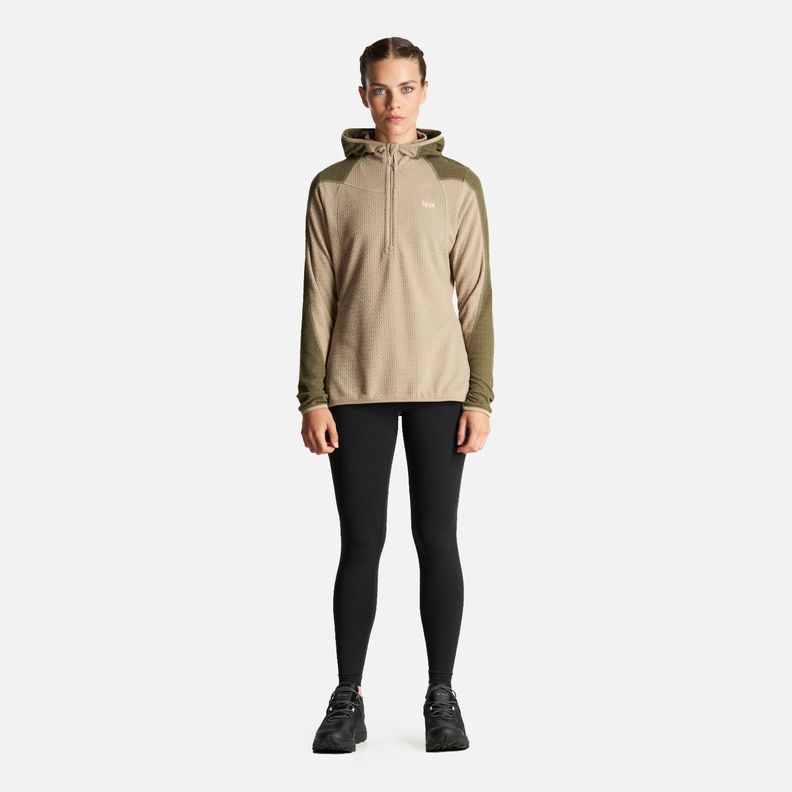 Poleron Mujer Jacaranda Nano-F 14 Zip Hoody Verde Lippi-4