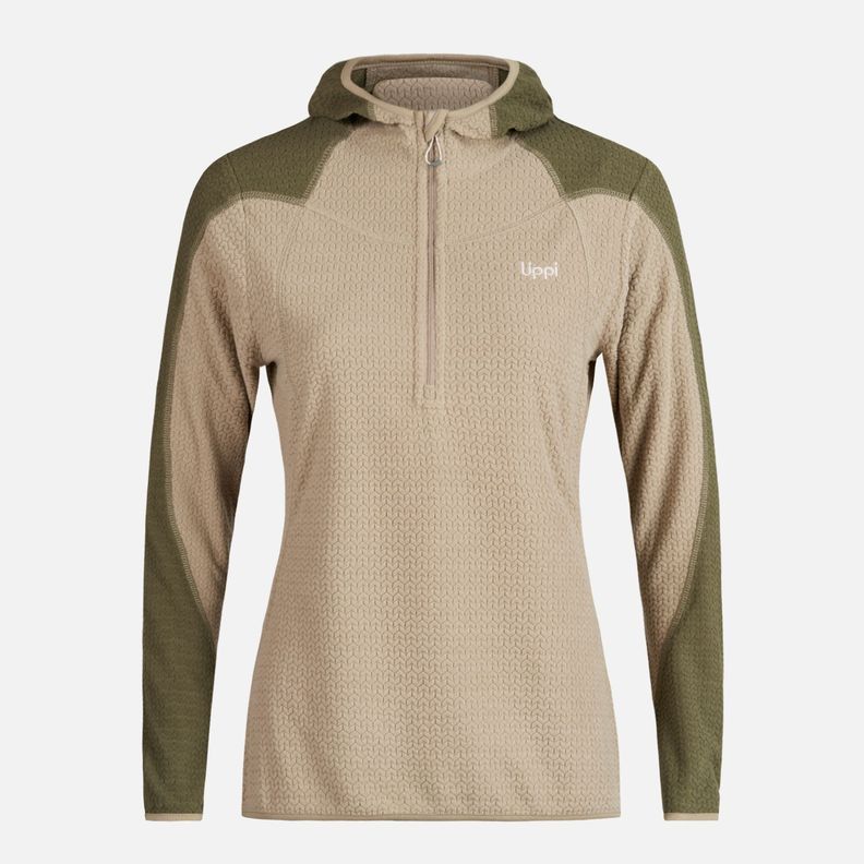 Poleron Mujer Jacaranda Nano-F 14 Zip Hoody Verde Lippi-5