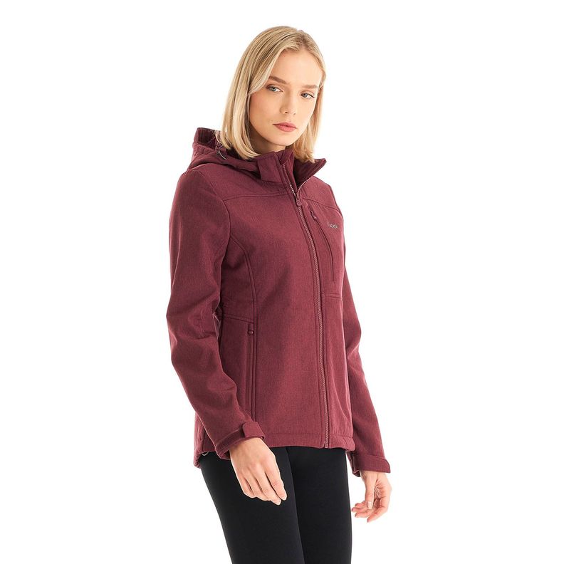 Chaqueta Mujer Macaya Softshell Hoody Jacket Melange Burdeo Lippi V21-2
