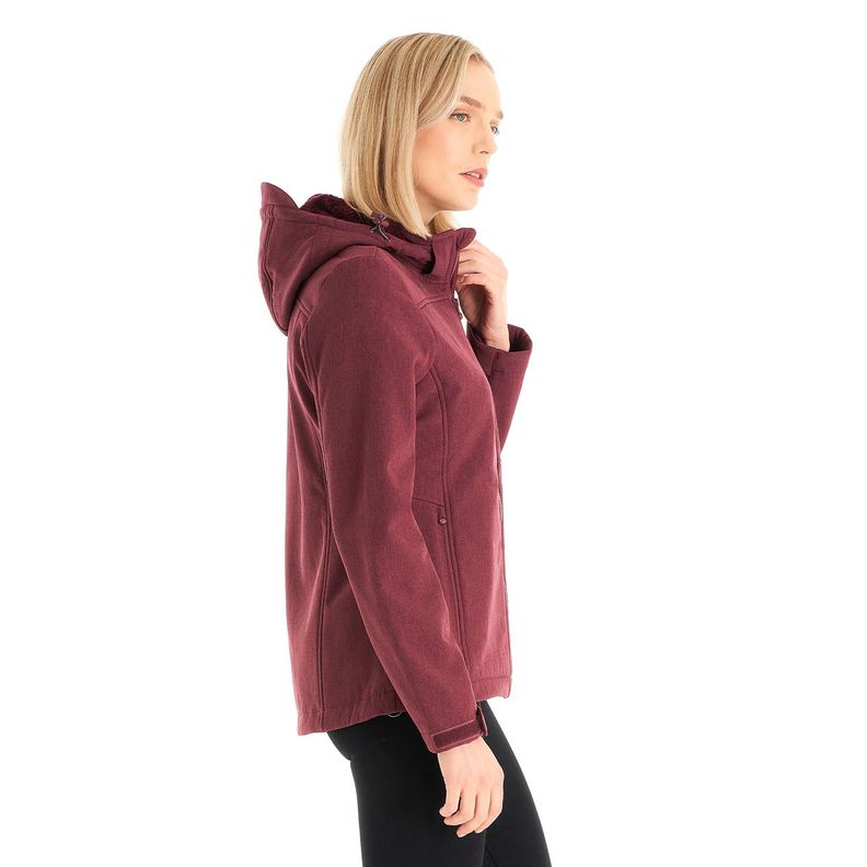 Chaqueta Mujer Macaya Softshell Hoody Jacket Melange Burdeo Lippi V21-3