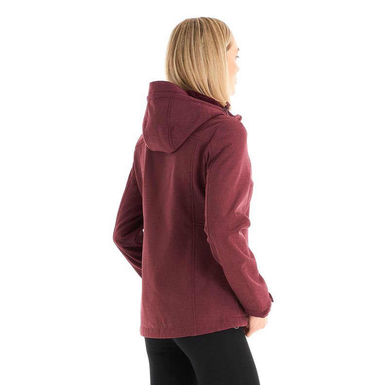 Chaqueta Mujer Macaya Softshell Hoody Jacket Melange Burdeo Lippi V21-4