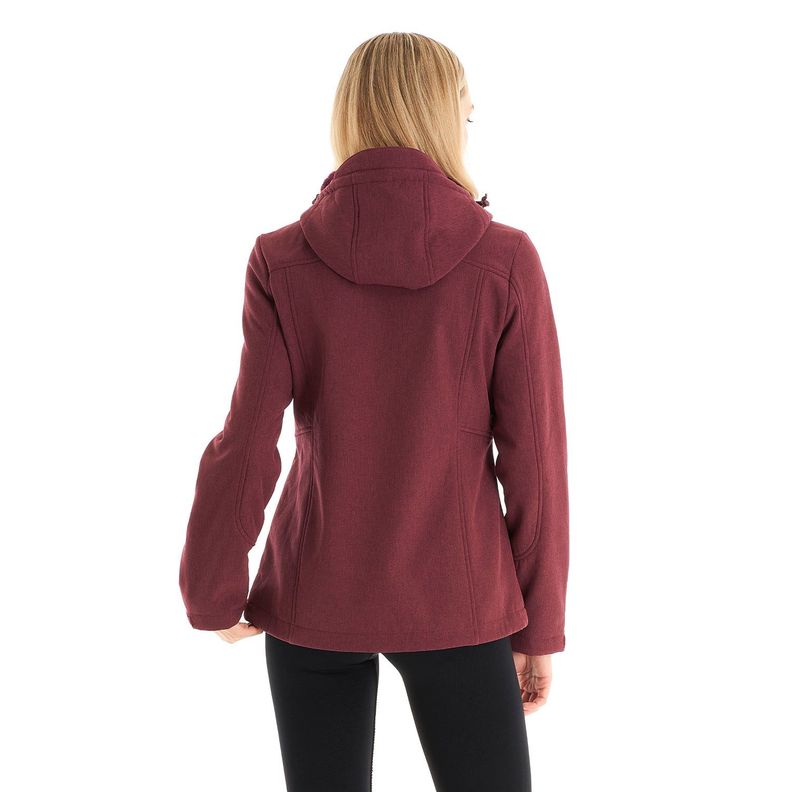 Chaqueta Mujer Macaya Softshell Hoody Jacket Melange Burdeo Lippi V21-5