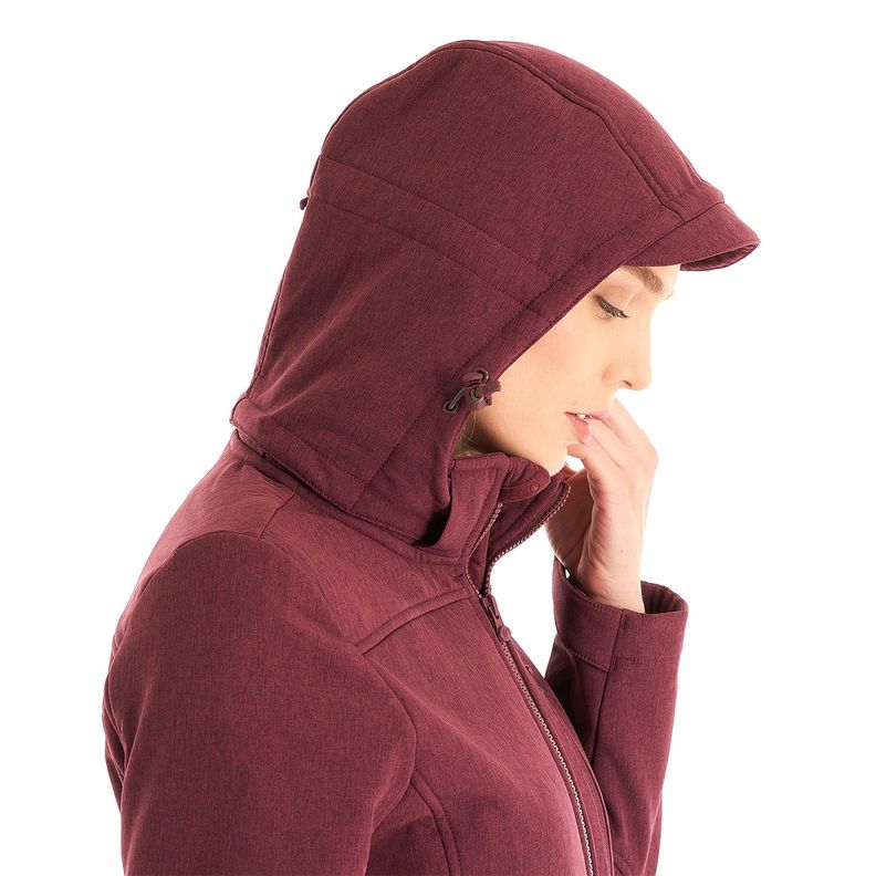Chaqueta Mujer Macaya Softshell Hoody Jacket Melange Burdeo Lippi V21-7