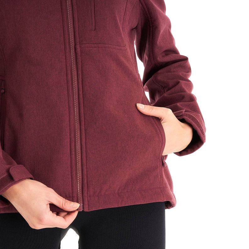 Chaqueta Mujer Macaya Softshell Hoody Jacket Melange Burdeo Lippi V21-8