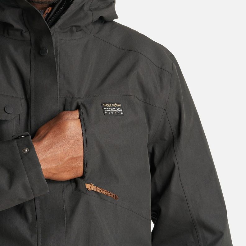 Chaqueta Hombre Yak Negro  Haka Honu-5