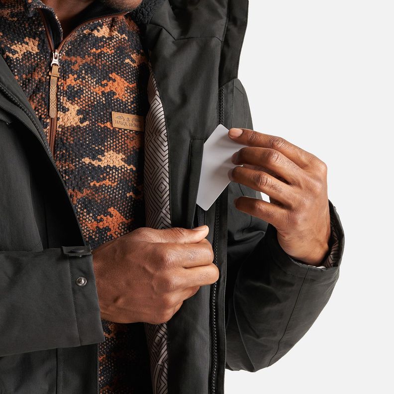 Chaqueta Hombre Yak Negro  Haka Honu-7