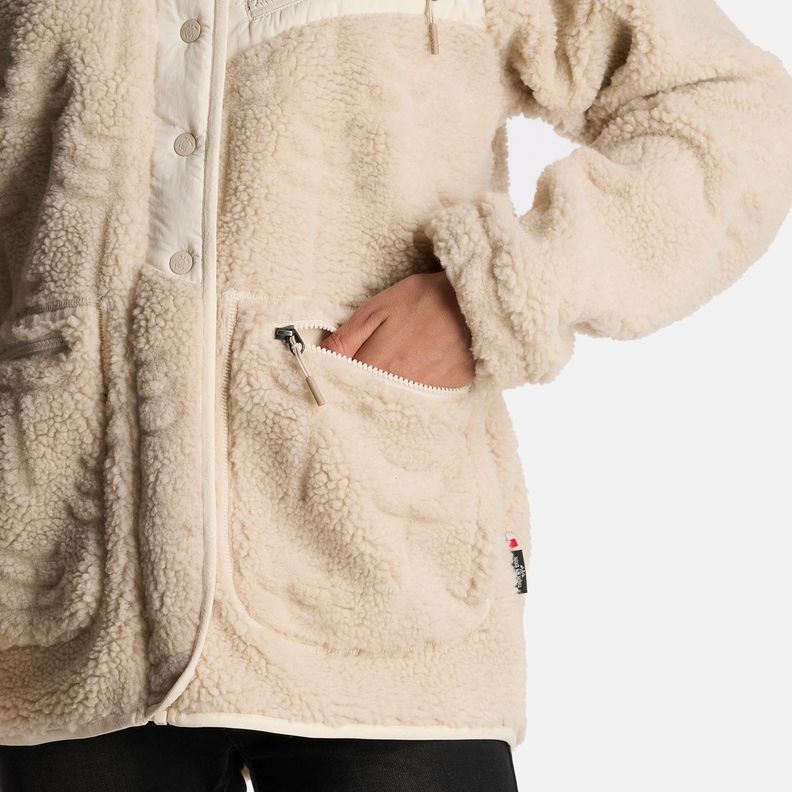 Poleron Mujer Zip-Porrito Beige Haka Honu-5