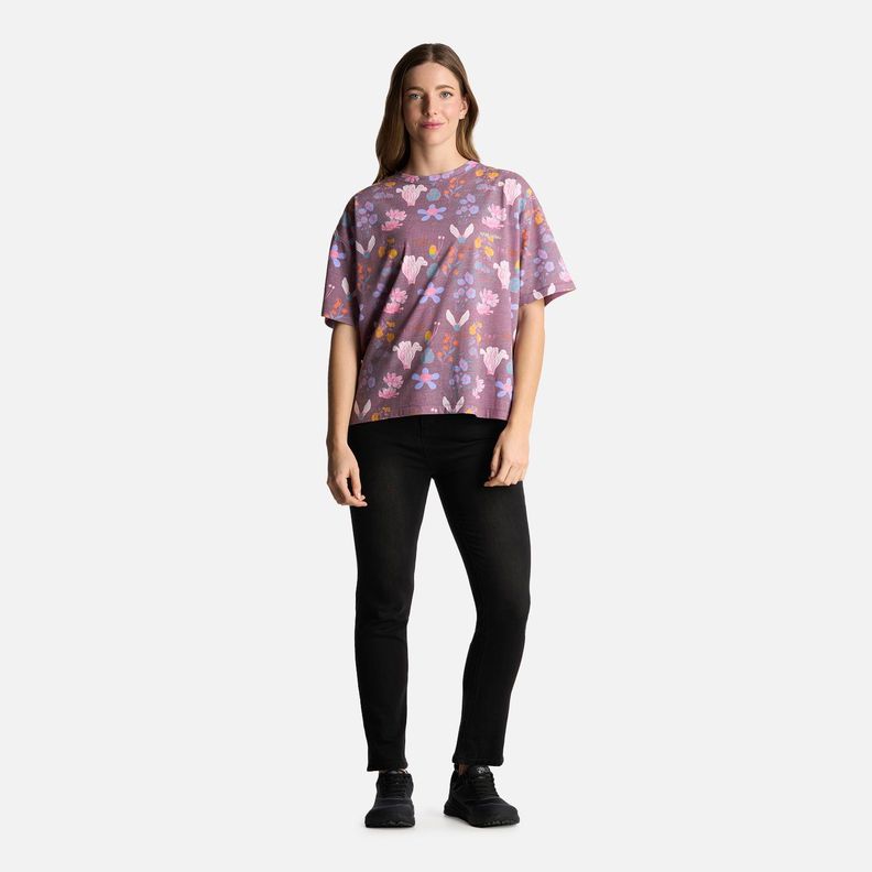 Polera Mujer Botanica Print Morado Haka Honu-4