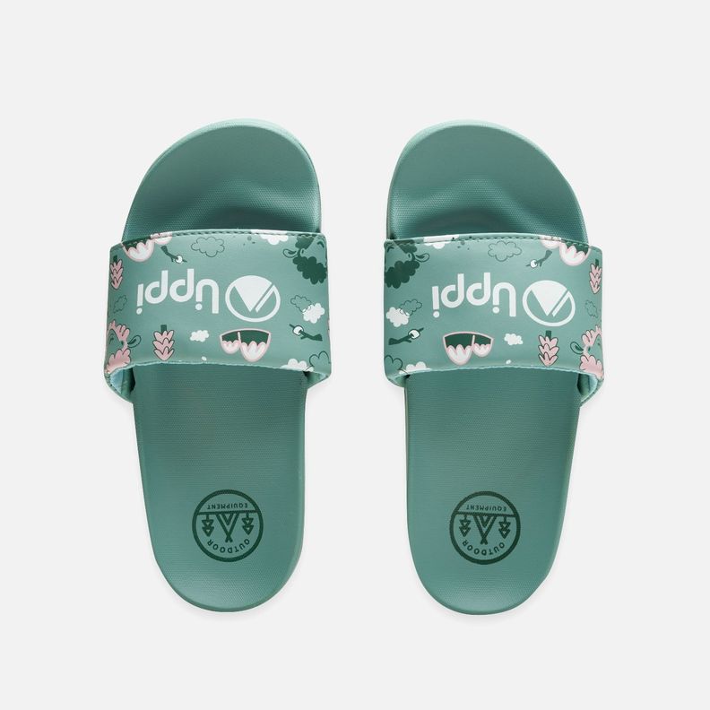 Sandalia Niña Insigne Slide Kids Turquesa Rosa Lippi-3