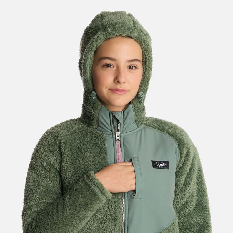 Polar Teen Girl Bear Shaggy-Pro Hoody Jade Oscuro Lippi I25-3
