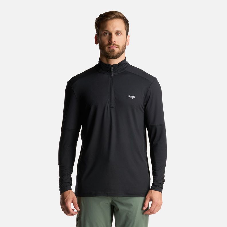 Poleron Hombre Puerto Trucco 14 Zip Negro Lippi I24-1