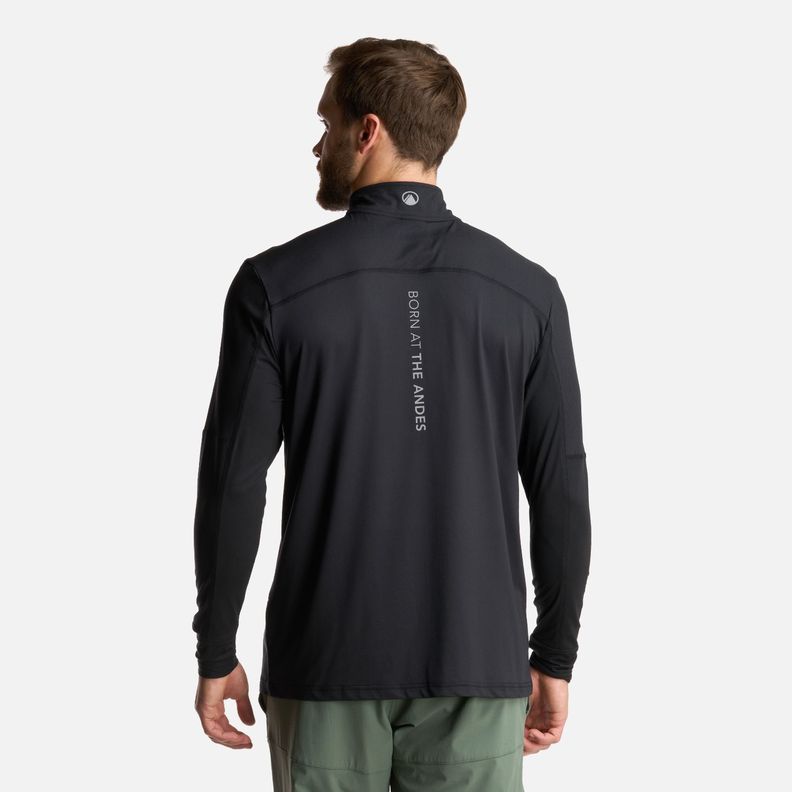 Poleron Hombre Puerto Trucco 14 Zip Negro Lippi I24-4