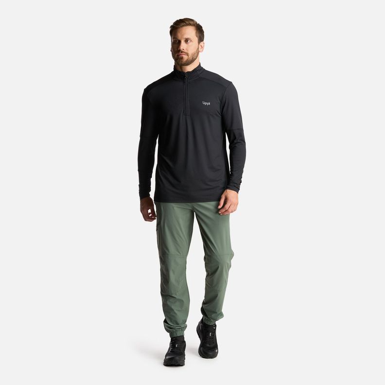 Poleron Hombre Puerto Trucco 14 Zip Negro Lippi I24-6