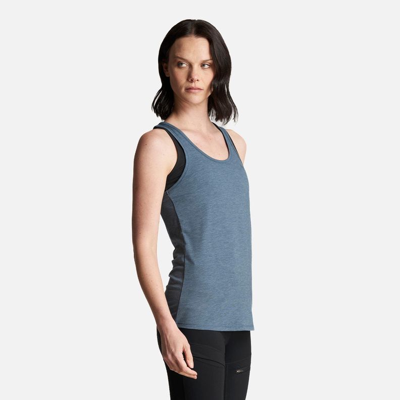Polera Mujer Summit UV-Stop Tank Azul Grisaceo Lippi-2