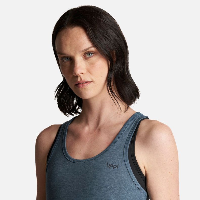 Polera Mujer Summit UV-Stop Tank Azul Grisaceo Lippi-4