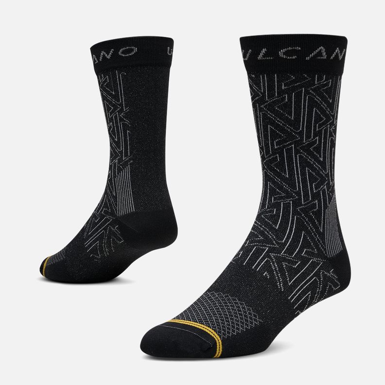 Calcetin Unisex Vulcano Bike Socks Print Negro Lippi-0