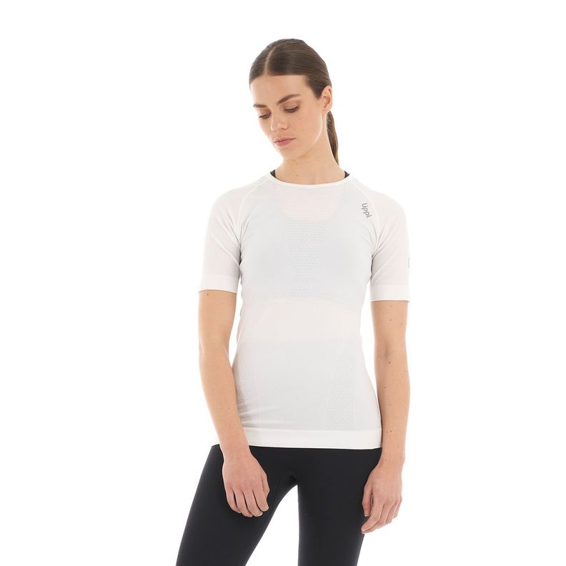 Primera Capa Mujer Skintec 1000 Seamless Short Sleeve Blanco Lippi-1