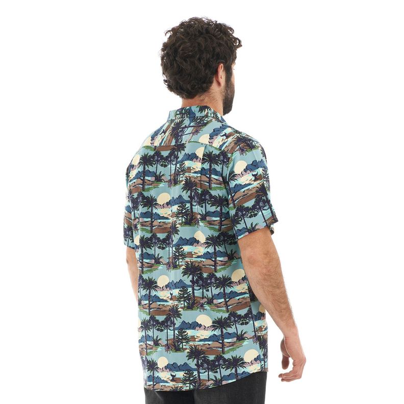 Camisa Hombre Aflora Celeste Haka Honu-4