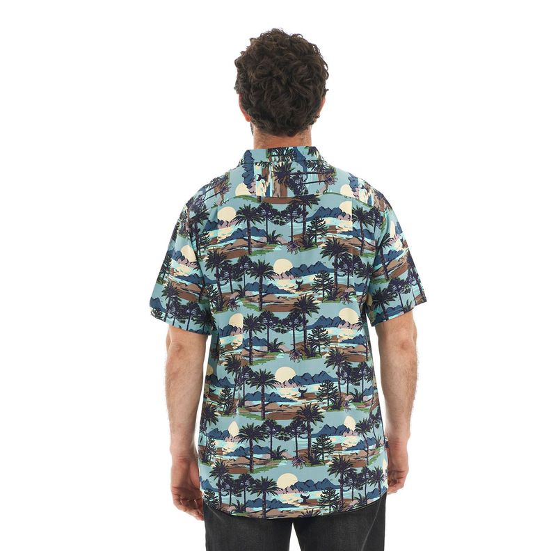 Camisa Hombre Aflora Celeste Haka Honu-5