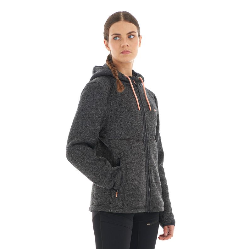 Polar Mujer Sense Blend-Pro Hoody Jacket Melange Negro Lippi-2