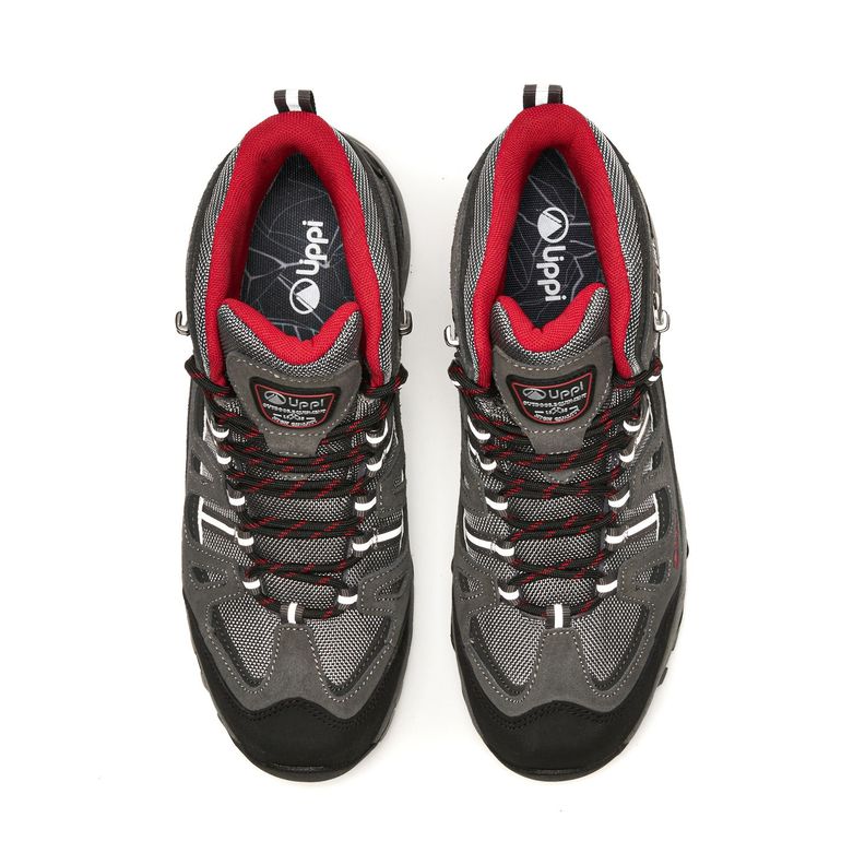Botín Hombre Puelo CS Hi Gris Rojo Lippi-5