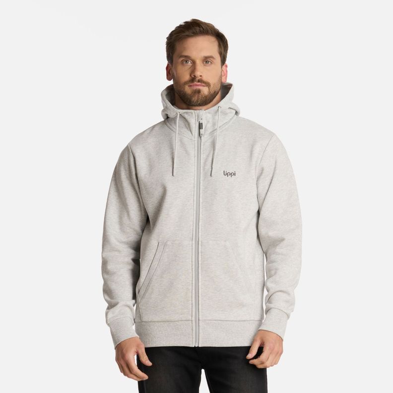 Polerón Hombre Ulmo Full Zip Sweatshirt Gris Claro Lippi I25-0