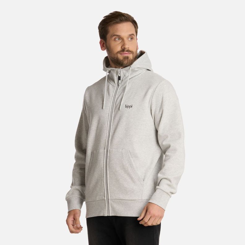 Polerón Hombre Ulmo Full Zip Sweatshirt Gris Claro Lippi I25-1