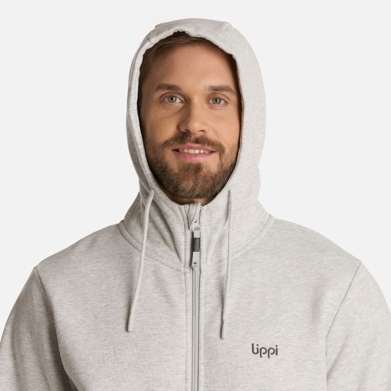 Polerón Hombre Ulmo Full Zip Sweatshirt Gris Claro Lippi I25-3