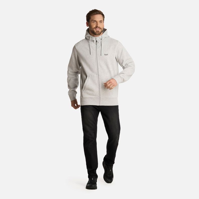 Polerón Hombre Ulmo Full Zip Sweatshirt Gris Claro Lippi I25-5