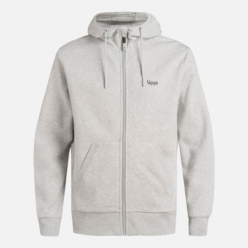 Polerón Hombre Ulmo Full Zip Sweatshirt Gris Claro Lippi I25-6