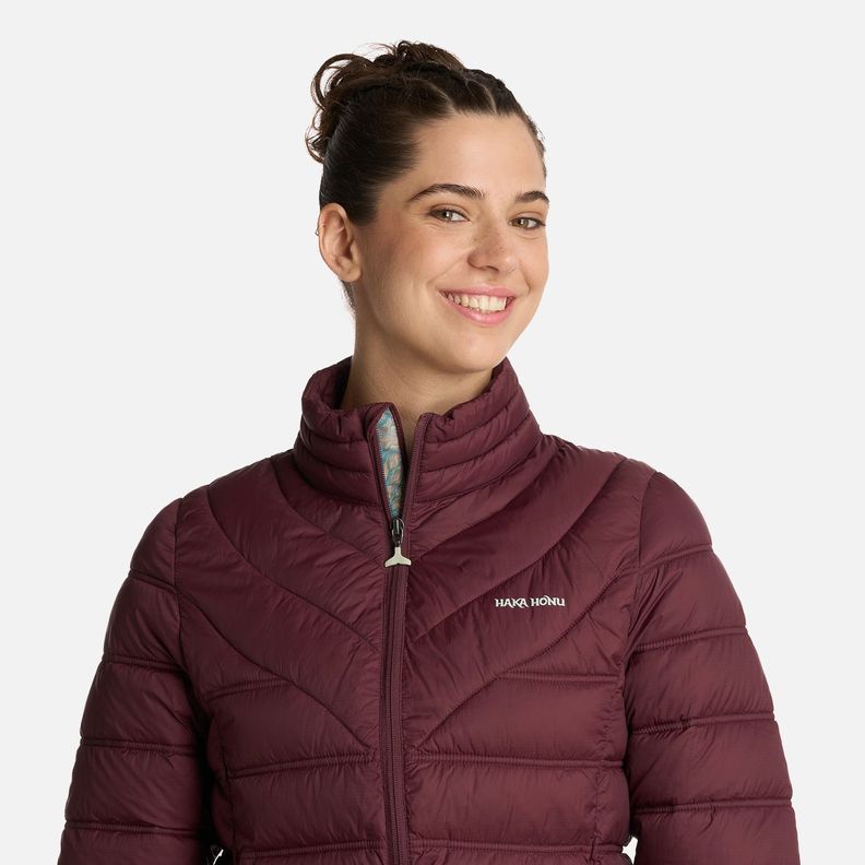 Chaqueta Mujer Ultraliviana Burdeo Haka Honu I25-3