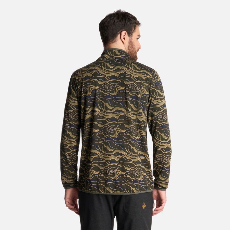 Polerón Hombre Taina Print Verde Militar Haka Honu V25-2