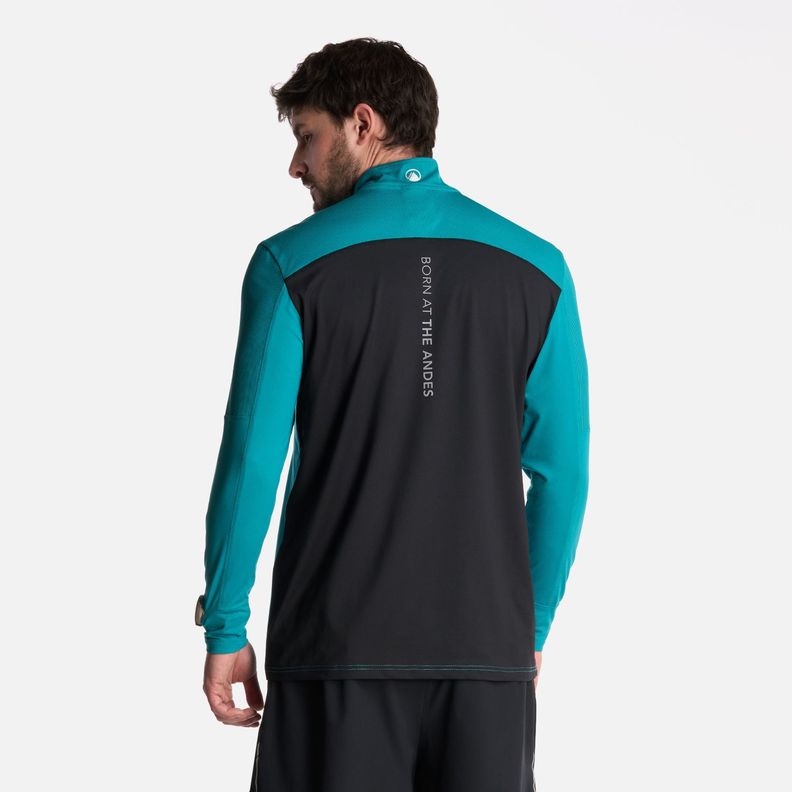 Polerón Hombre Puerto Trucco 14 Zip Turquesa Lippi-2