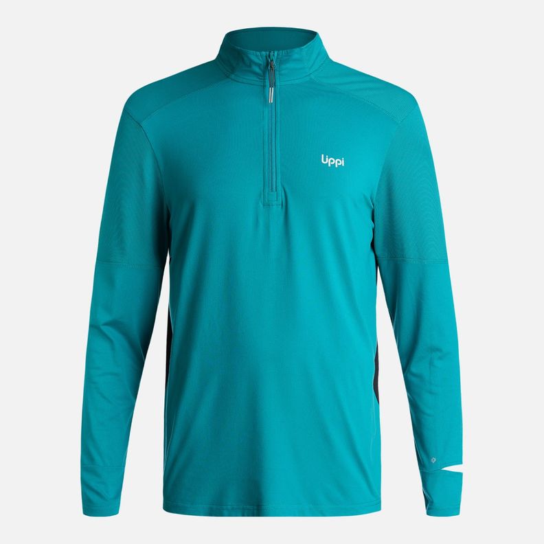 Polerón Hombre Puerto Trucco 14 Zip Turquesa Lippi-5