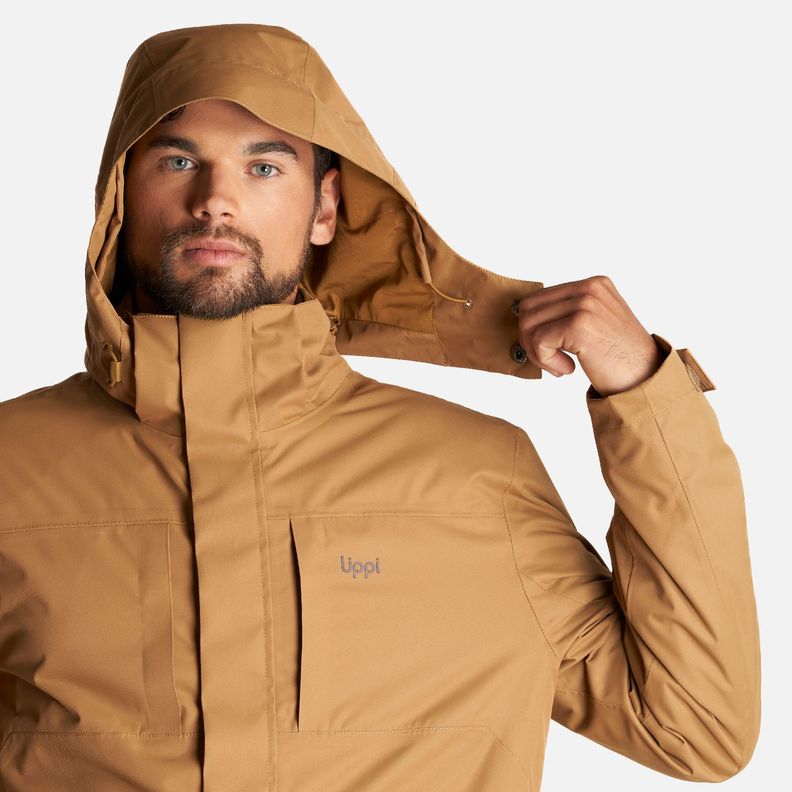 Chaqueta Hombre Tres Cruces Fusion-3 Hoody Jacket Mostaza Oscuro Lippi-5