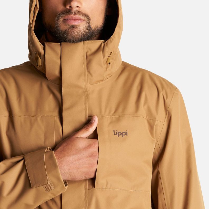 Chaqueta Hombre Tres Cruces Fusion-3 Hoody Jacket Mostaza Oscuro Lippi-6