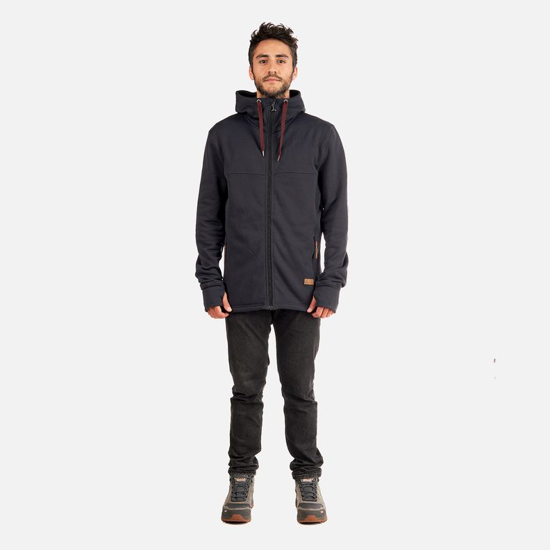 Poleron Hombre Hoodini Negro Haka Honu-6