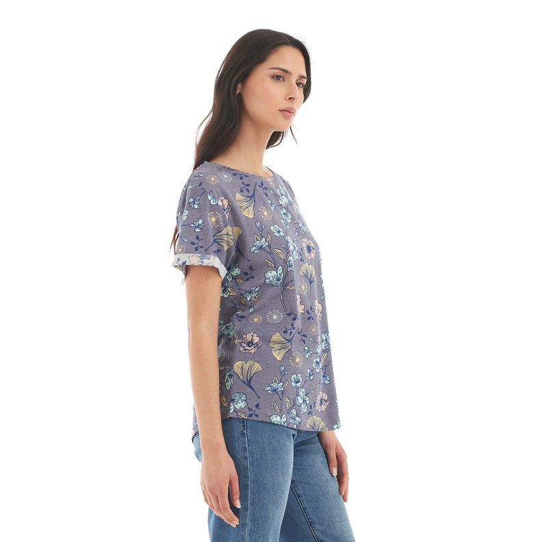 Polera Mujer Flora Morado Haka Honu-3