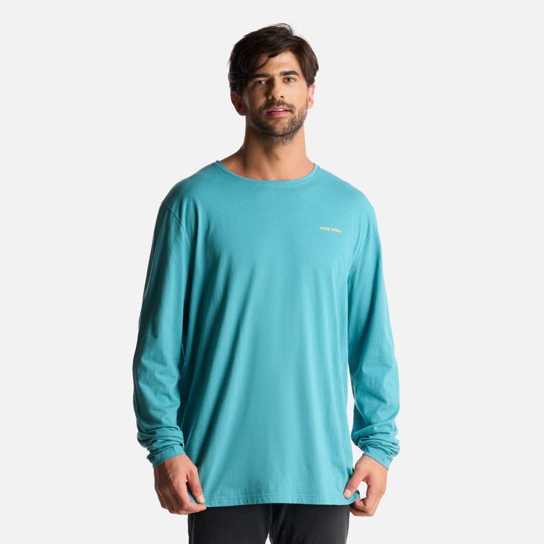 Polera Hombre Polo Larga Turquesa Haka Honu-1