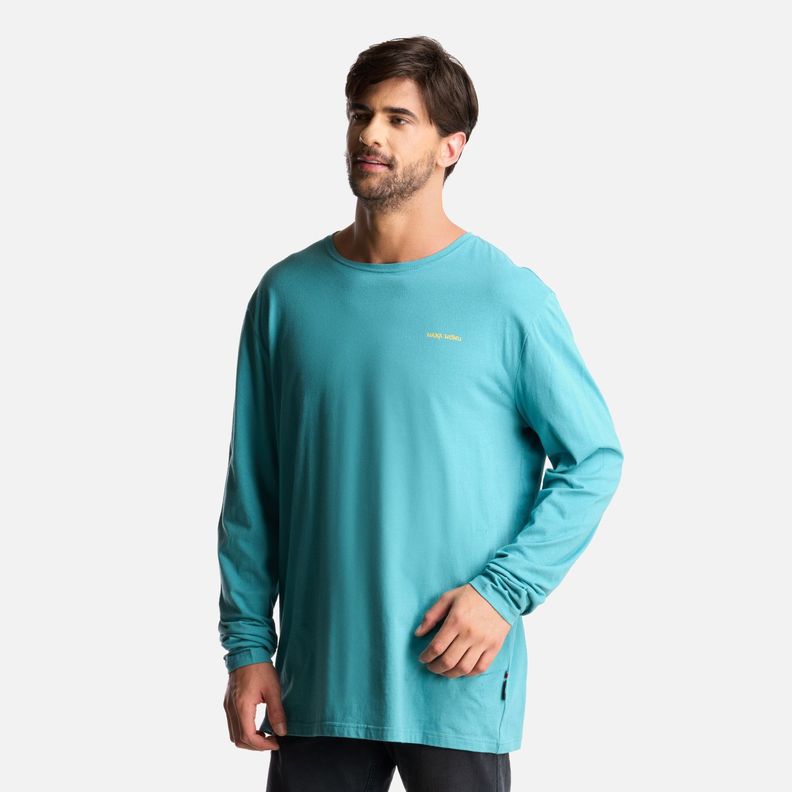 Polera Hombre Polo Larga Turquesa Haka Honu-2