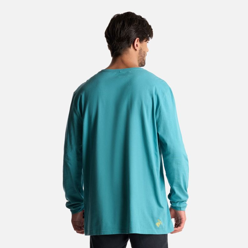 Polera Hombre Polo Larga Turquesa Haka Honu-3