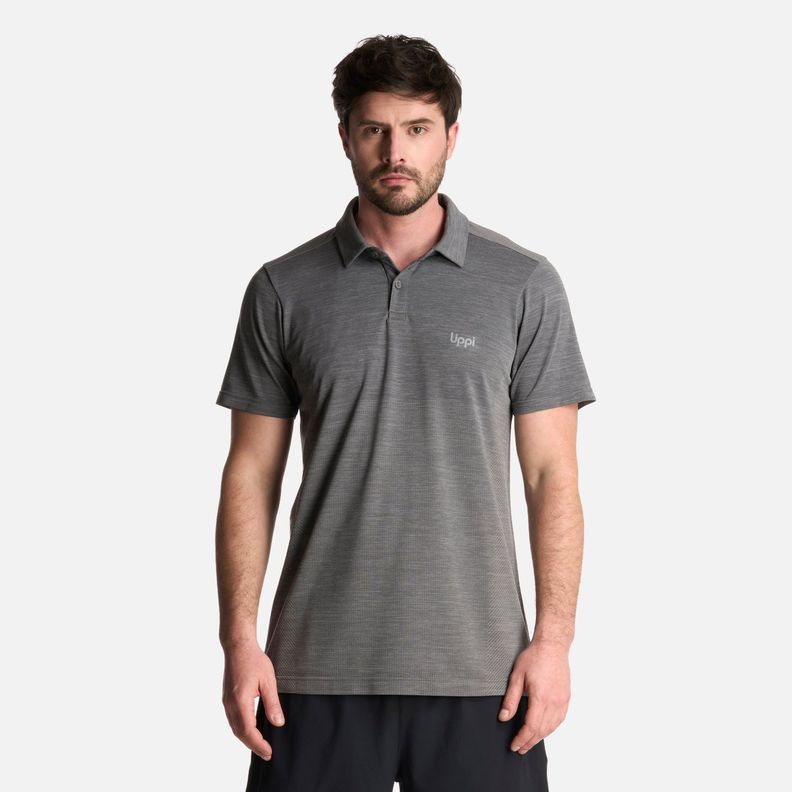 Polera Hombre B-Classic Seamless Polo Grafito Melange Lippi-0