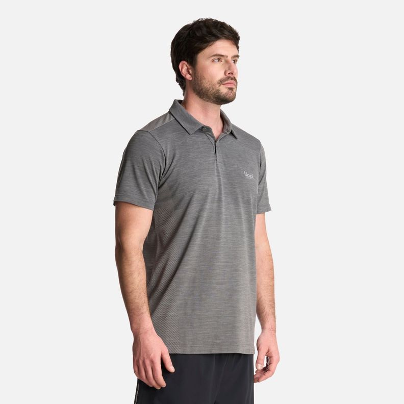 Polera Hombre B-Classic Seamless Polo Grafito Melange Lippi-1